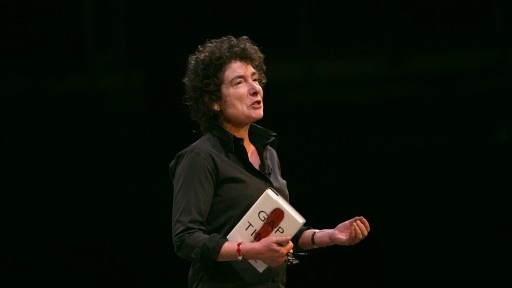 Image of Jeanette Winterson performing at the Royal Exchange