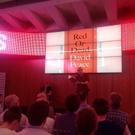 David Peace reads his book Red or Dead on stage at national football museum