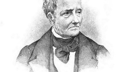 Black and white sketch drawing of Thomas de Quincey