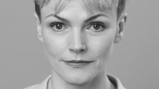 Image of Maxine Peake with short hair, looking straight to camera