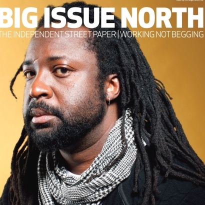 Big Issue front cover featuring Marlon James