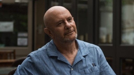 Head and shoulders shot of author and screenwriter Nick Hornby