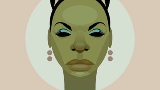 Stanley Chow illustration of songwriter and performer Nina Simone