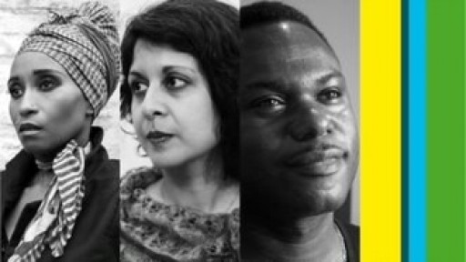 Images of poets Mailka Booker, Jason Allen-Paisant and Vahni Capildeo
