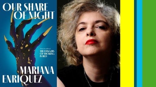 Book sleeve and headshot of author Mariana Enriquez
