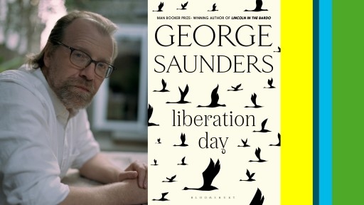 Book sleeve and photo of author George Saunders