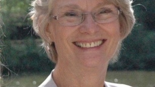 Close-up portrait of poet Denise Bundred